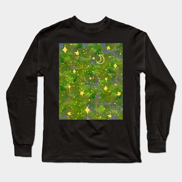 Starry night in forest Long Sleeve T-Shirt by SkyisBright